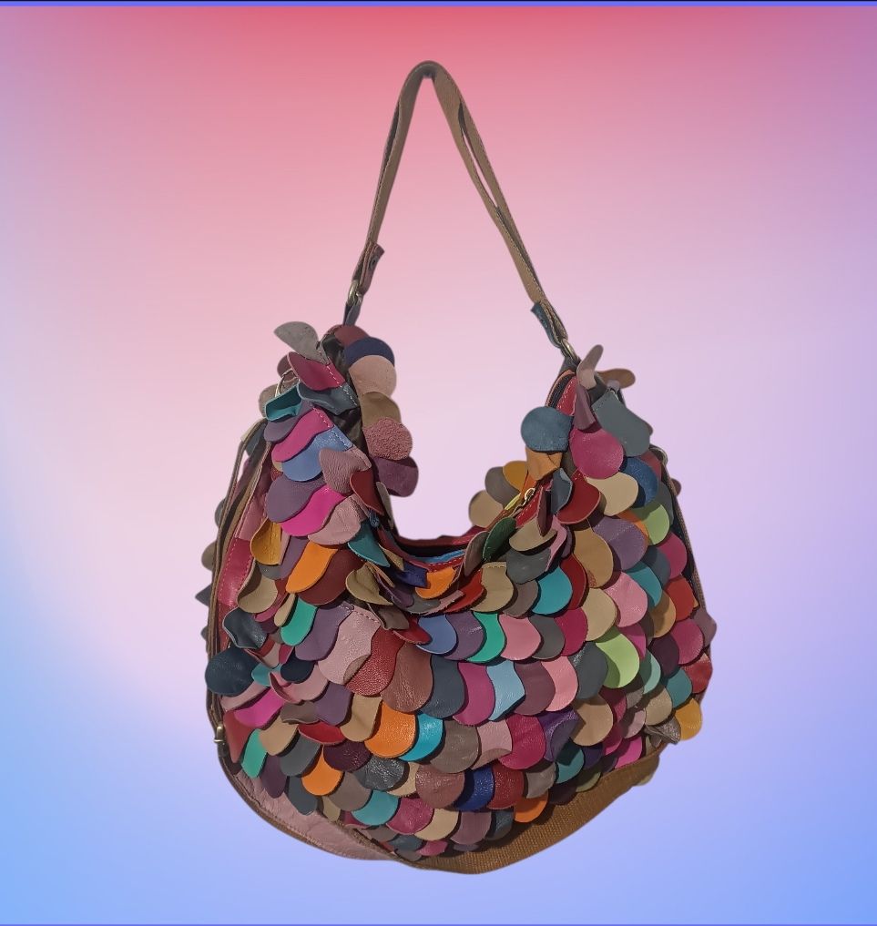 Bolso Cuero Multicolor